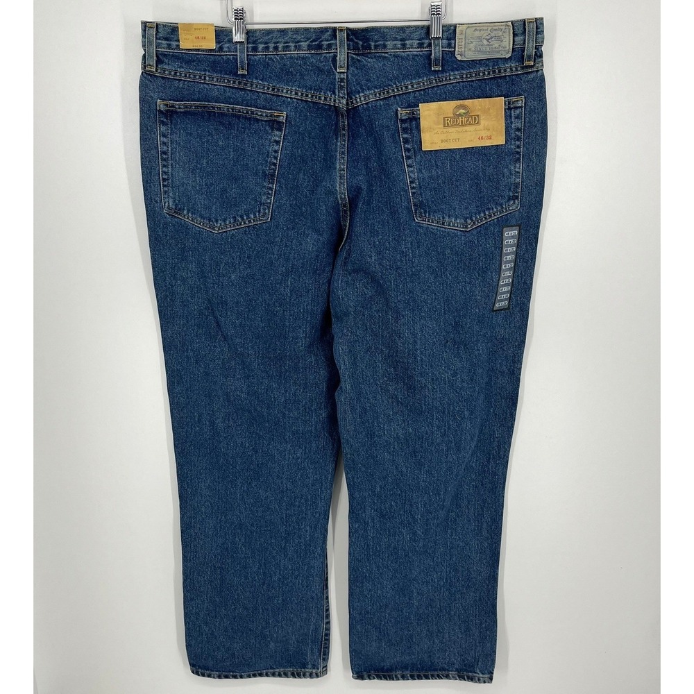 RedHead Mens Boot Cut Jeans Blue Denim Size 46x32 New With Tags
